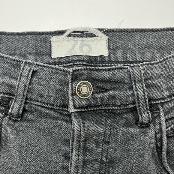 We the Free, Free People Black Raw Hem Crop Flare Button Fly Jeans Size 26 - Picture 2 of 6